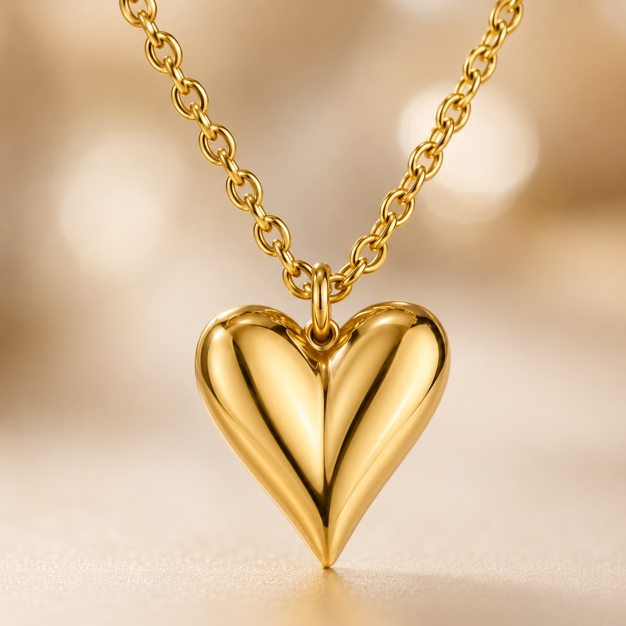 Herplace – Gouden Dubbele Hart Ketting